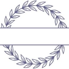 split monogram wreath