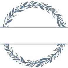 split monogram wreath