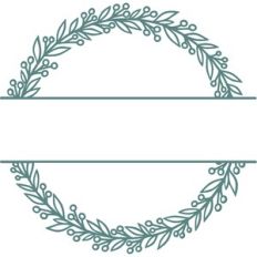 split monogram wreath