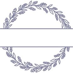 split monogram wreath