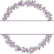 split monogram wreath