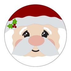 Santa Face Round