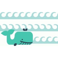 whale with waves