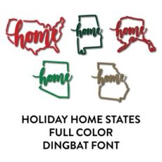 holiday home sates full color dingbat font