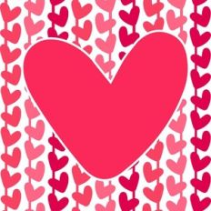 Valentine Heart With Pattern Of Hearts