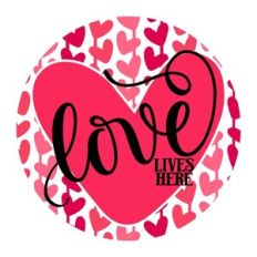 Love Valentine Heart Round