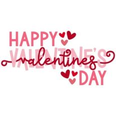 Happy Valentine's Day With Hearts