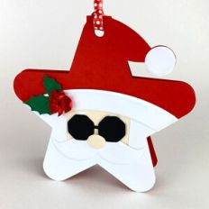 Santa Claus Star Hanging Card 2
