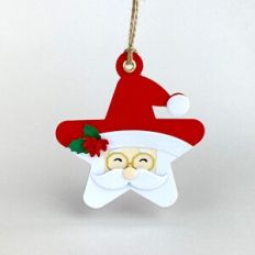 Star Santa Claus Tag