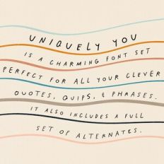 Uniquely You Font Family