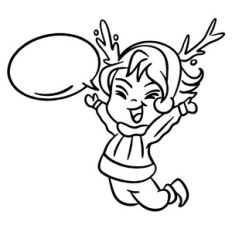 Happy Chibi with space to write your wishes
