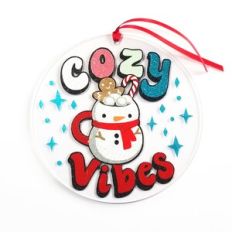 Cozy Vibes Snowman Ornament