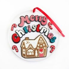 Merry Christmas Gingerbread House Ornament
