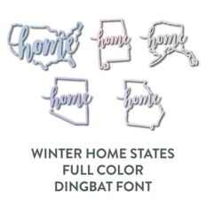 winter home sates full color dingbat font
