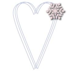 snowflake heart wire frame 3