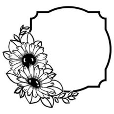 Sunflower Decorative Wreath Or Frame