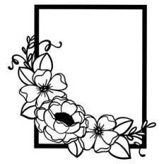 Floral Rectangle Wreath Or Frame
