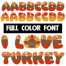 I Love Turkey Color Font