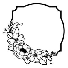 Floral Decorative Wreath Or Frame