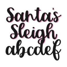 BFC Santa's Sleigh Brush Script Christmas Font