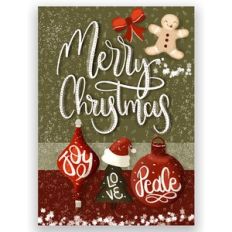 Merry Christmas Joy Love Peace Christmas Card
