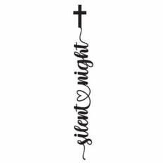 Silent Night Cross Heart Quote