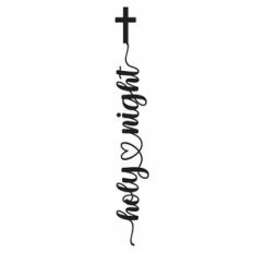 Holy Night Cross Heart Quote