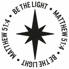 Be The Light Matthew Christmas Star Circle Quote