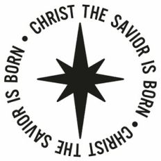 Christ The Savior Is Born Christmas Star Circle Quote