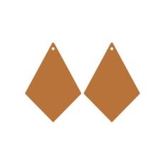 Diamond Faux Leather Earrings