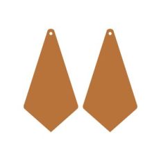Diamond Faux Leather Earrings