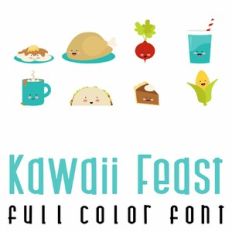 Kawaii Feast Full Color Font