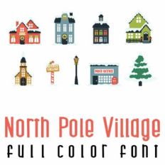 North Poll Village Full Color Font