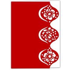 Floral Ornament Lace Edged Card