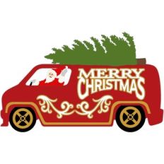 santa in the van