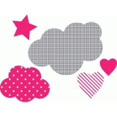 echo park clouds, hearts and stars