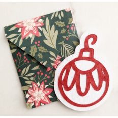 christmas ornament card and envelope