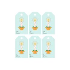 Candle gift tags