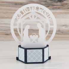 Hexagon Pop Up Card With Tabs Nativity