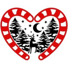 pine trees reindeer stars and candy canes