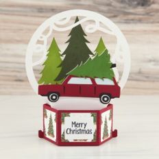 Hexagon Pop Up Card With Tabs Station Wagon
