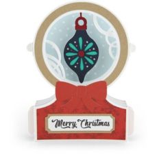 Snowglobe Shadow Box Card Christmas Ornament