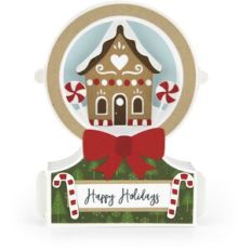 Snowglobe Shadow Box Card Gingerbread