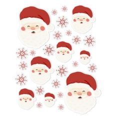 Retro Santa Clause Print and Cut Sticker Sheet