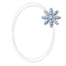 snowflake oval wire frame