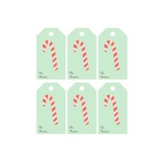 Candy cane gift tag