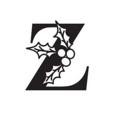 Letter Z With Holly