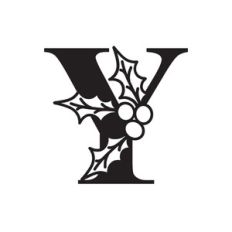 Letter Y With Holly