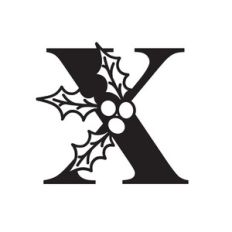 Letter X With Holly