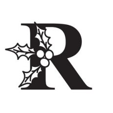 Letter R With Holly